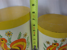 Load image into Gallery viewer, Retro Japan Lorrie Design Rooster 4 Piece Plastic Nesting Canister Set
