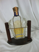 Load image into Gallery viewer, 1970&#39;s Crown Royal Rock/Pour Holder &amp; 1965 Crown Royal Empty Bottle
