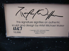 Load image into Gallery viewer, 2001 Michael Walker 9/11 Firefighter Tribute Limited Edition Resin Tabletop Plaque
