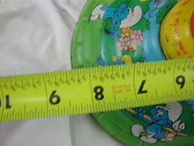 Load image into Gallery viewer, Vintage 1982 Ohio Art SMURF Tin Litho Spinning Large Metal Top
