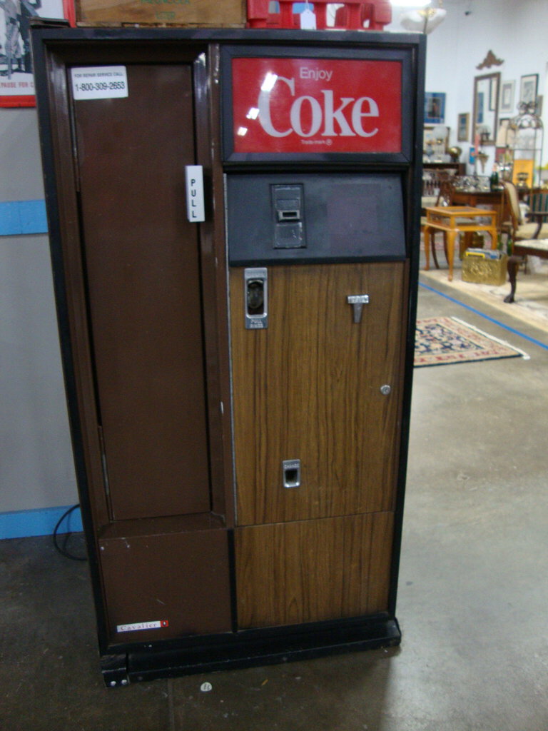 1970's Enjoy Coke Cavalier Refrigerated Bottle Dispenser Cooler UNTESTED