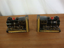 Load image into Gallery viewer, 1950&#39;s Japan Ceramic Train Locomotive Small Bookends Pair
