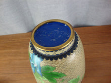 Load image into Gallery viewer, Vintage Oriental Mums &amp; Butterflies Cloisonne Decor Vase
