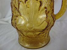 Load image into Gallery viewer, Vintage Anchor Hocking Rainflower Amber Glass Beverage Pitcher
