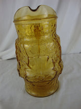 Load image into Gallery viewer, Vintage Anchor Hocking Rainflower Amber Glass Beverage Pitcher
