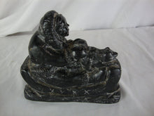 Load image into Gallery viewer, Vintage Al Wolf Carved Soapstone Inuit with Sled Dog Statue Figurine
