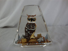 Load image into Gallery viewer, Vintage Canada Great Horned Owl Carved &amp; Hand Painted Souvenir Paperweight
