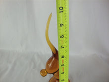 Load image into Gallery viewer, Vintage LE Smith Amber Glass Long Tailed Bird Figurine
