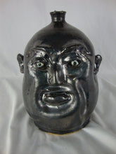 Load image into Gallery viewer, Marvin Bailey Signed Folk Art Metallic Grey Ugly Face Jug
