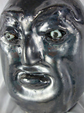 Load image into Gallery viewer, Marvin Bailey Signed Folk Art Metallic Grey Ugly Face Jug
