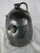 Load image into Gallery viewer, Marvin Bailey Signed Folk Art Metallic Grey Ugly Face Jug
