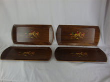 Load image into Gallery viewer, Vintage Haskelite Horse Hound Equestrian Rectangle Serving Trays Set of 4
