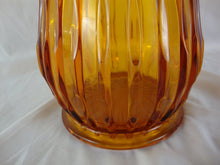 Load image into Gallery viewer, Vintage LE Smith Broken Column Amber Art Glass Swung Large Vase
