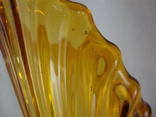 Load image into Gallery viewer, Vintage LE Smith Broken Column Amber Art Glass Swung Large Vase
