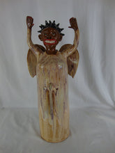 Load image into Gallery viewer, Marvin Bailey SC Potter Signed Folk Art Pottery Large Black Angel with Arms Up Face Jug

