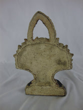 Load image into Gallery viewer, Antique Cast Iron Flower Tulip Rose Basket Door Stop Decor
