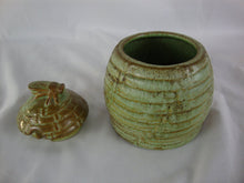 Load image into Gallery viewer, Frankoma Pottery 803 Prairie Green Honey Jar Pot with Dome Lid
