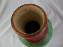 Load image into Gallery viewer, 1930&#39;s Weller Pottery Primitive Style Green/Red Vase Water Jug
