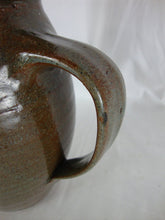 Load image into Gallery viewer, 2002 Bolick Art Pottery Brown Speckled Pitcher with Lid and Lid Guard
