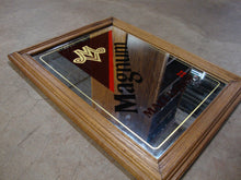 Load image into Gallery viewer, Vintage Magnum Malt Liquor Wood Frame Bar Mirror
