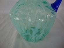 Load image into Gallery viewer, Vintage Fenton Opalescent Blue Fern Small Pitcher Signed W.C. Fenton
