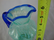 Load image into Gallery viewer, Vintage Fenton Opalescent Blue Fern Small Pitcher Signed W.C. Fenton
