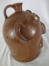 Load image into Gallery viewer, Early Marvin Bailey Folk Art Pottery Brown Ugly Face Jug
