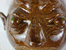 Load image into Gallery viewer, Marvin Bailey Signed Folk Art Pottery Brown Bearded Large Ugly Face Jug Double Handle
