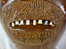 Load image into Gallery viewer, Marvin Bailey Signed Folk Art Pottery Brown Bearded Large Ugly Face Jug Double Handle
