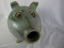 Load image into Gallery viewer, Billy Joe Craven Signed Folk Art Pig Face Jug Pottery Coin Bank
