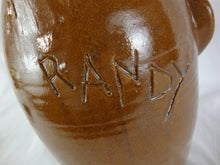 Load image into Gallery viewer, Randy Tobias Folk Art Pottery Brown with Green Crying Eyes Ugly Face Jug
