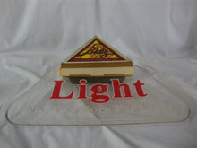 Load image into Gallery viewer, 1983 Blatz Light Beer Plexi &amp; Plastic Triangle Lighted Bar Beer Electric Sign
