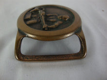 Load image into Gallery viewer, Vintage Doehler Jarvis Tech-Ether Guild Brass Foundry Worker Round Belt Buckle
