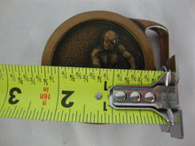 Load image into Gallery viewer, Vintage Doehler Jarvis Tech-Ether Guild Brass Foundry Worker Round Belt Buckle
