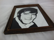 Load image into Gallery viewer, 1970&#39;s Elvis Presley Wood Frame Mirror with Elvis Head
