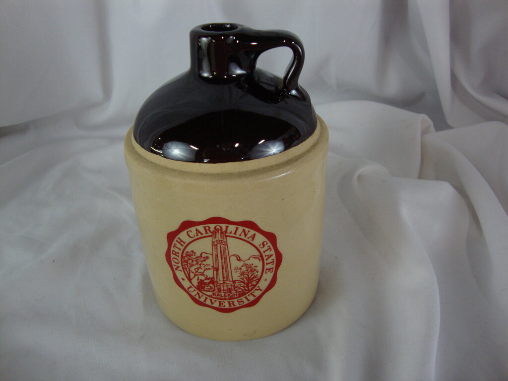 Vintage USA Stoneware North Carolina State University Whiskey Jug