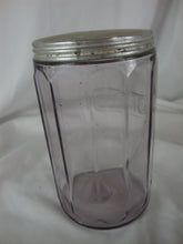 Load image into Gallery viewer, Vintage Glass Purple Tint Coffee Refrigerator Jar with Screw Metal Lid
