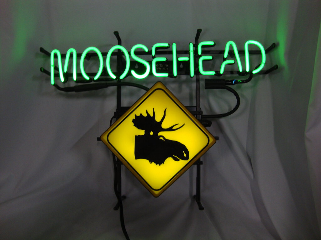 1990's Moosehead Beer USA Neon Beer Bar Man Cave Electric Sign