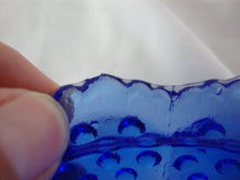 Load image into Gallery viewer, Vintage Cobalt Blue Hobnail Glass Victorian Shoe Slipper with Lid Candy Trinket Dish
