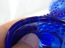 Load image into Gallery viewer, Vintage Cobalt Blue Hobnail Glass Victorian Shoe Slipper with Lid Candy Trinket Dish
