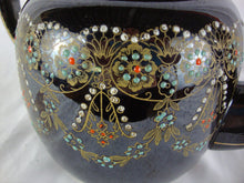 Load image into Gallery viewer, Vintage Sudlow England Brown Handpainted Floral Bead Ceramic Teapot
