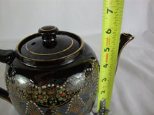 Load image into Gallery viewer, Vintage Sudlow England Brown Handpainted Floral Bead Ceramic Teapot
