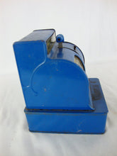 Load image into Gallery viewer, Vintage Uncle Sam&#39;s Blue Tin Cash Register Mechanical Coin Bank
