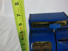 Load image into Gallery viewer, Vintage Uncle Sam&#39;s Blue Tin Cash Register Mechanical Coin Bank
