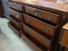 Load image into Gallery viewer, Vintage Leonardo Furniture Mahogany Shell Detail Eight Drawer Dresser
