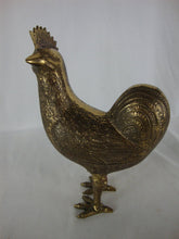 Load image into Gallery viewer, Vintage Solid Brass Body Country Rooster Bird Figurine
