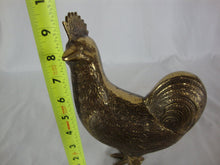 Load image into Gallery viewer, Vintage Solid Brass Body Country Rooster Bird Figurine
