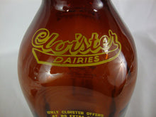 Load image into Gallery viewer, Vintage Cloister Dairies Amber Brown Glass Quart Dairy Milk Bottle
