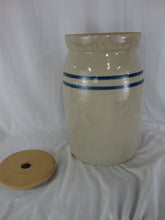 Load image into Gallery viewer, Vintage Marshall Pottery TX 5 Gallon Pottery Butter Churn with Lid
