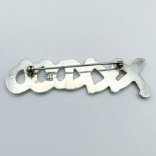 Load image into Gallery viewer, Vintage Sterling Silver &quot;XXXOOO&quot; Brooch
